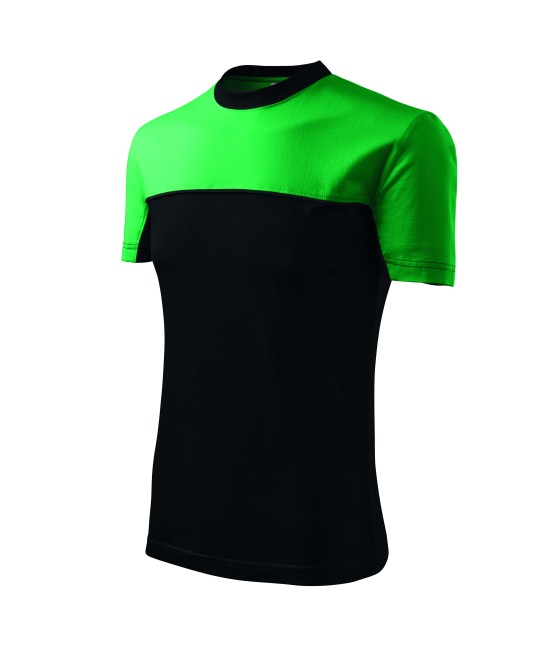 Tricou unisex Malfini Colormix 109, bumbac 200g/m2 Negru-Verde mediu