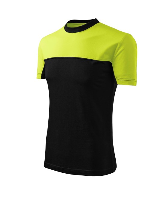 Tricou unisex Malfini Colormix 109, bumbac 200g/m2 Negru-Verde Lime