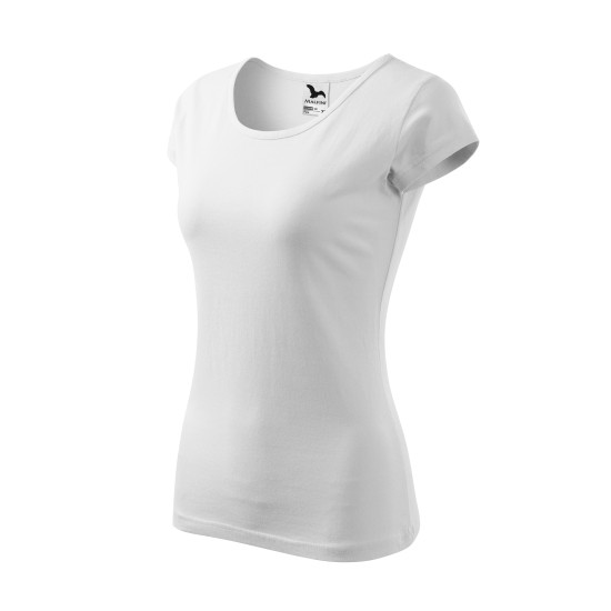 Tricou cambrat femei bumbac 150g/m2 Malfini Pure 122 Alb Tricou cambrat femei bumbac 150g/m2 Malfini Pure 122 Alb