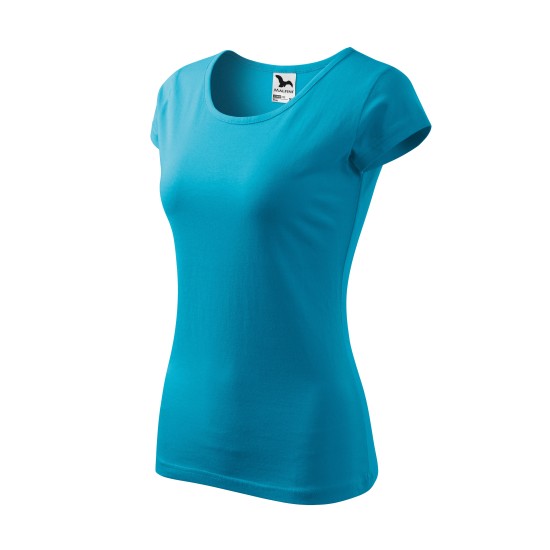 Tricou cambrat femei bumbac 150g/m2 Malfini  Pure 122 Turcoaz