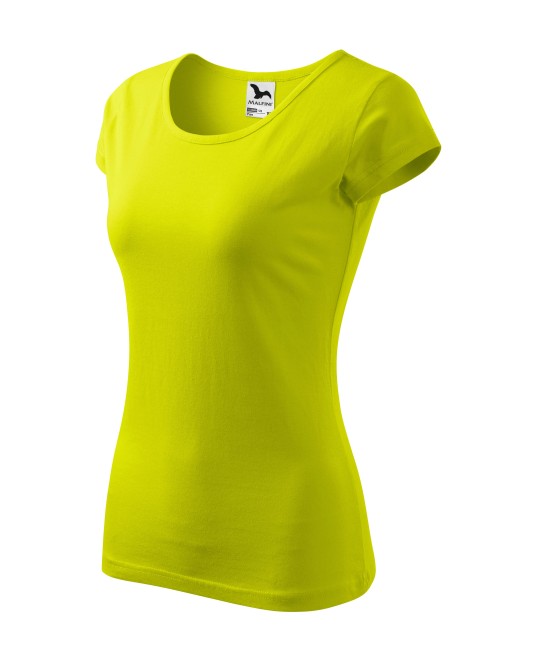 Tricou cambrat femei bumbac 150g/m2 Malfini Pure 122 Galben Lime