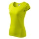 Tricou cambrat femei bumbac 150g/m2 Malfini  Pure 122 Galben Lime