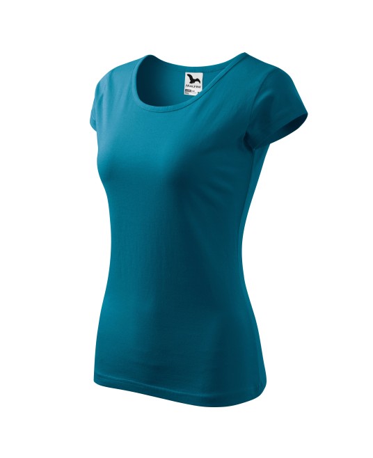 Tricou cambrat femei bumbac 150g/m2 Malfini  Pure 122 Albastru petrol