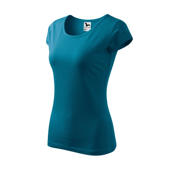 Tricou cambrat femei bumbac 150g/m2 Malfini  Pure 122 Albastru petrol