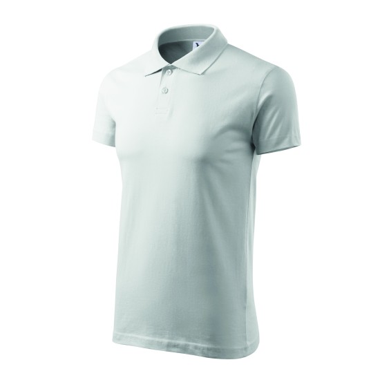 Tricou polo barbati, bumbac 180g/m2, Malfini Single J.202 Alb Tricou polo barbati, bumbac 180g/m2, Malfini Single J.202 Alb