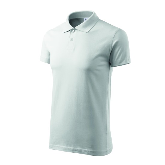 Tricou polo barbati, bumbac 180g/m2, Malfini  Single J.202 Alb