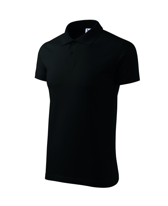 Tricou polo barbati, bumbac 180g/m2, Malfini  Single J.202 Negru
