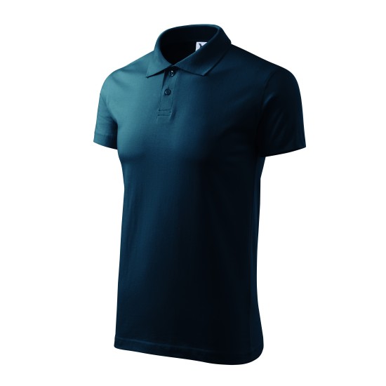 Tricou polo barbati, bumbac 180g/m2, Malfini  Single J.202 Bleumarin