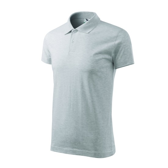 Tricou polo barbati, bumbac 180g/m2, Malfini Single J.202 Gri deschis Tricou polo barbati, bumbac 180g/m2, Malfini Single J.202 Gri deschis