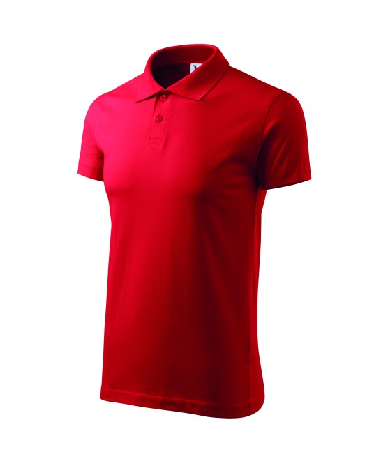 Tricou polo barbati, bumbac 180g/m2, Malfini  Single J.202 Rosu