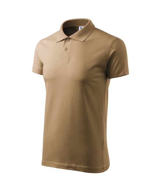 Tricou polo barbati, bumbac 180g/m2, Malfini  Single J.202 Bej nisipiu