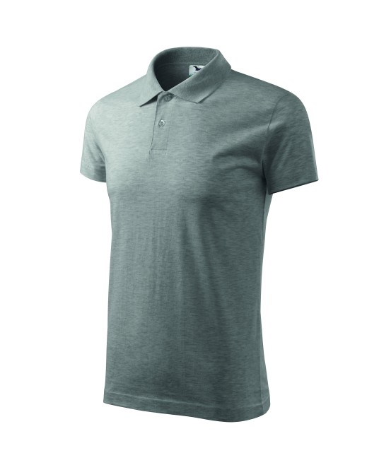 Tricou polo barbati, bumbac 180g/m2, Malfini  Single J.202 Gri inchis