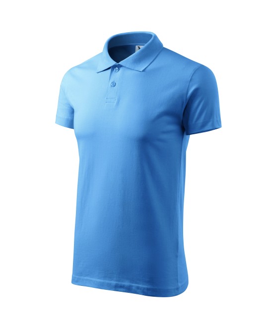 Tricou polo barbati, bumbac 180g/m2, Malfini  Single J.202 Albastru deschis