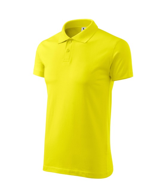 Tricou polo barbati, bumbac 180g/m2, Malfini  Single J.202 Galben Lamaie
