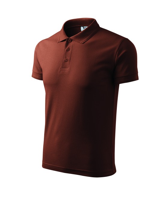 Tricou polo barbati 200g/m2 Malfini Pique Polo 203 Maro Ciocolatiu