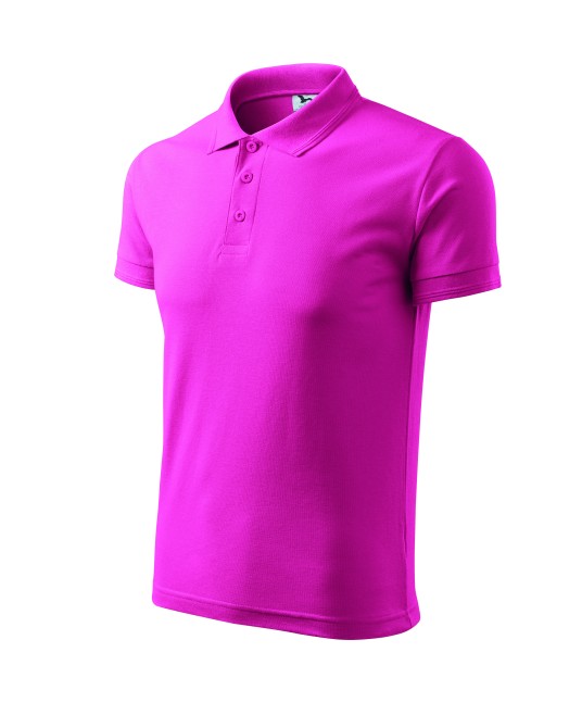 Tricou polo barbati 200g/m2 Malfini Pique Polo 203 Roz Magenta