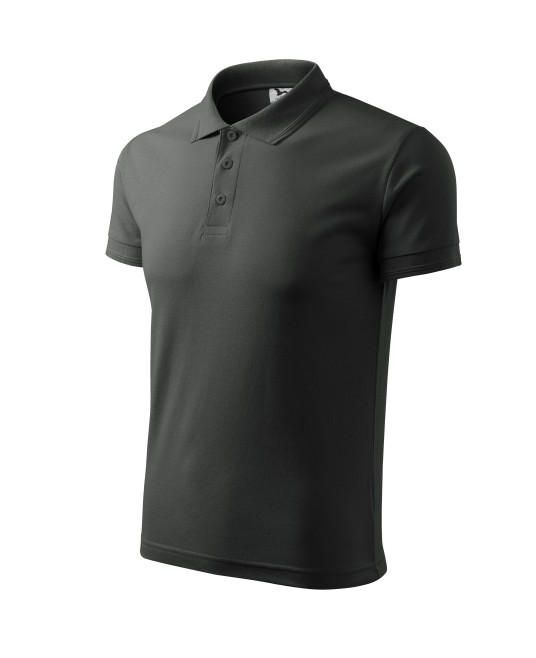 Tricou polo barbati 200g/m2 Malfini Pique Polo 203 Gri ardezie