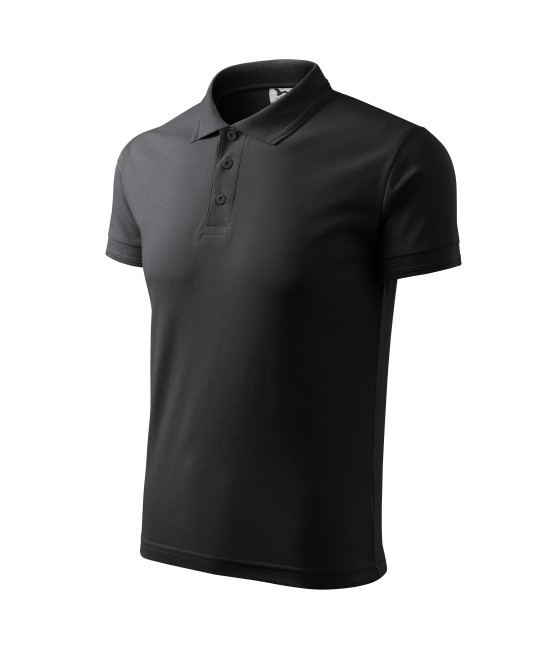 Tricou polo barbati 200g/m2 Malfini Pique Polo 203, ebony grey