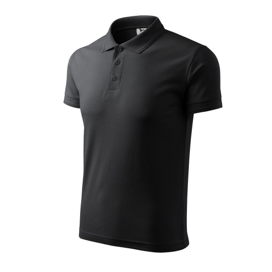 Tricou polo barbati 200g/m2 Malfini Pique Polo 203 Gri ebony