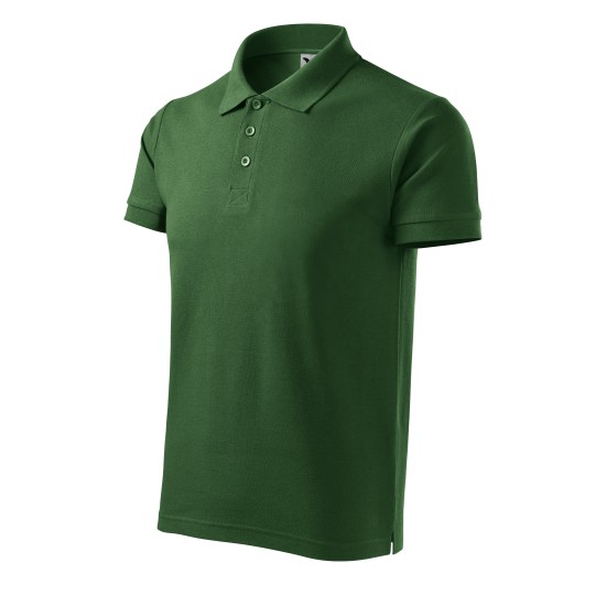 Tricou polo maneca scurta barbati 100% bumbac 170g/m2, Malfini Cotton 212, Verde sticla Tricou polo maneca scurta barbati 100% bumbac 170g/m2, Malfini Cotton 212, Verde sticla