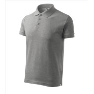 Tricou pola maneca scurta barbati 100% bumbac 170g/m2, Malfini Cotton 212 Gri inchis