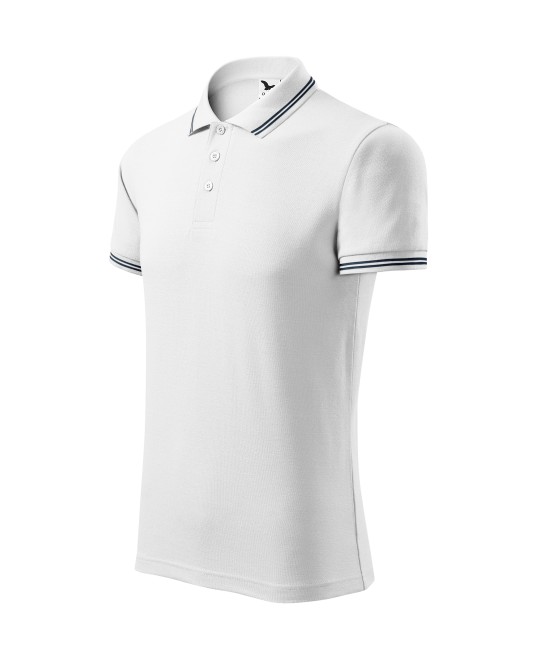 Tricou polo barbati, 200g/m2, Malfini Urban 219 Alb