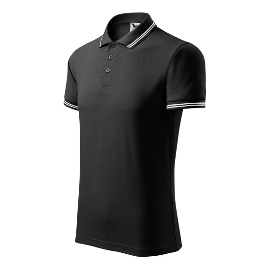 Tricou polo barbati, 200g/m2, Malfini Urban 219 Negru