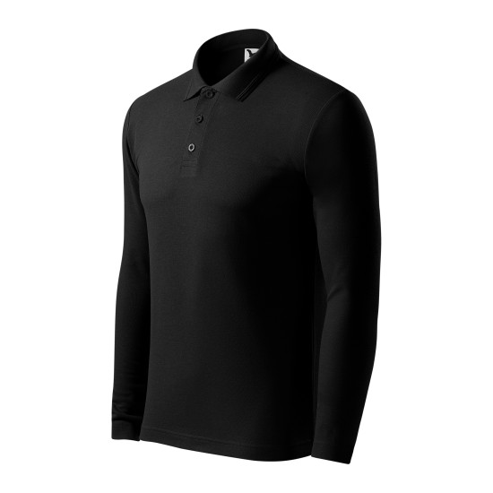 Tricou polo maneca lunga barbati, 200g/m2, Malfini LS 221, Negru Tricou polo maneca lunga barbati, 200g/m2, Malfini LS 221, Negru
