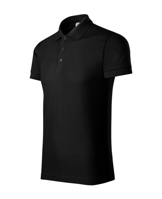 Tricou polo barbati, 170g/m2 Malfini Joy P21 negru