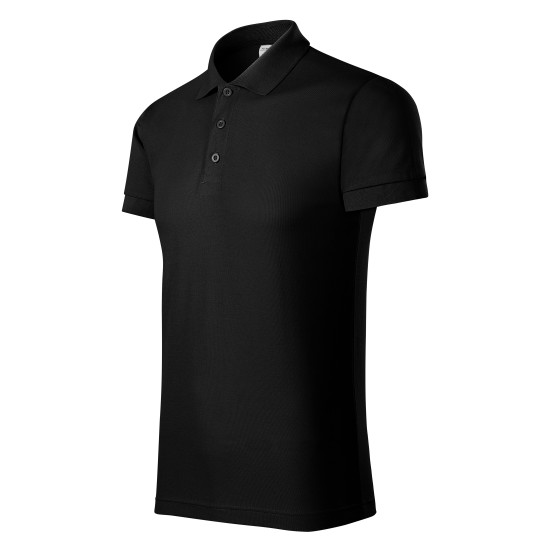 Tricou polo barbati, 170g/m2 Malfini Joy P21 negru