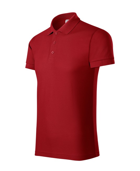 Tricou polo barbati, 170g/m2 Malfini Joy P21 rosu