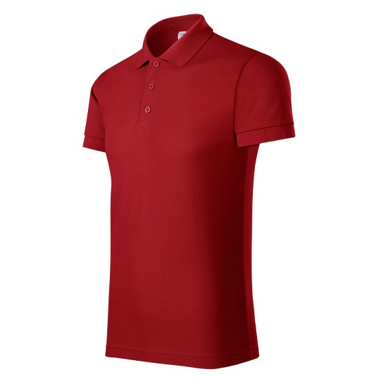 Tricou polo barbati, 170g/m2 Malfini Joy P21 rosu