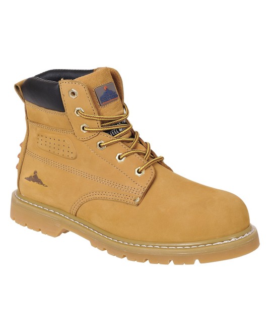 Bocanci de protectie pentru sudori, talpa cauciuc, SBP HRO [FW35] Portocaliu deschis