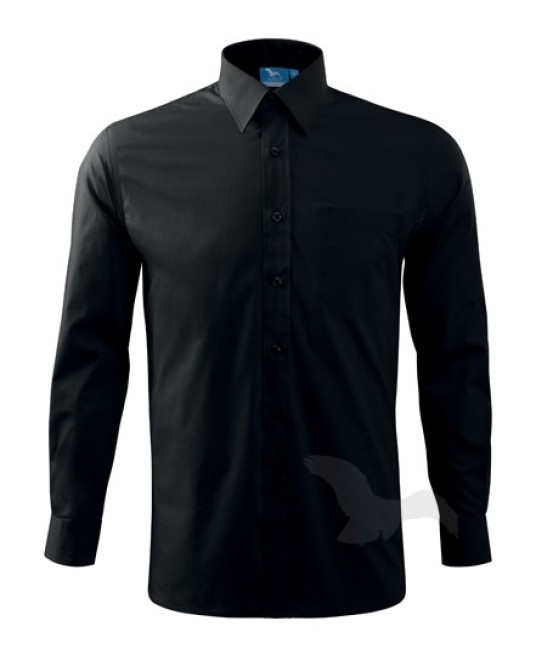 Camasa cu maneca lunga pentru barbati, model clasic, 125g/m2 [209 Style LS] Negru
