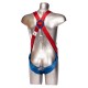 Ham de protectie anticadere in 2 puncte, inel-D dorsal, 2 inele pe piept [FP12] Rosu