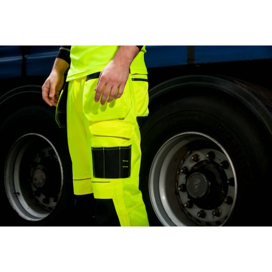 Pantaloni reflectorizanti Hi-Vis Vision, gama premium PW3 [T501] Galben