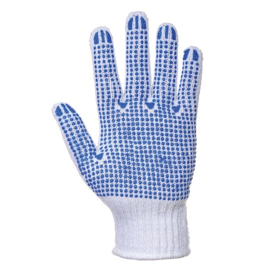 Manusi de protectie Fortis Polka Dot [A111] Alb si albastru