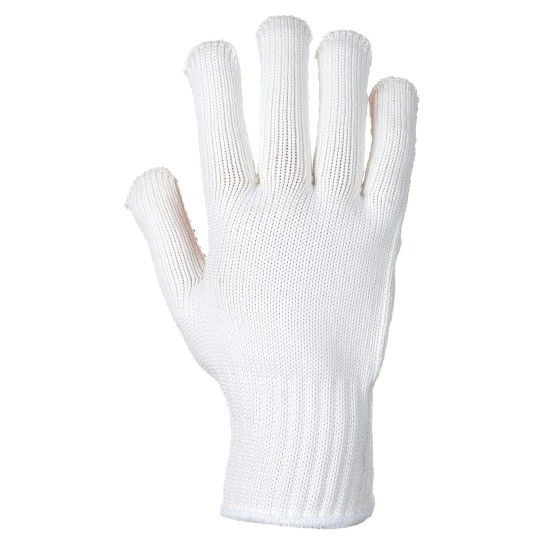 Manusi protectie termica 100 gr. Celsius, cu picouri [A112] Alb si rosu