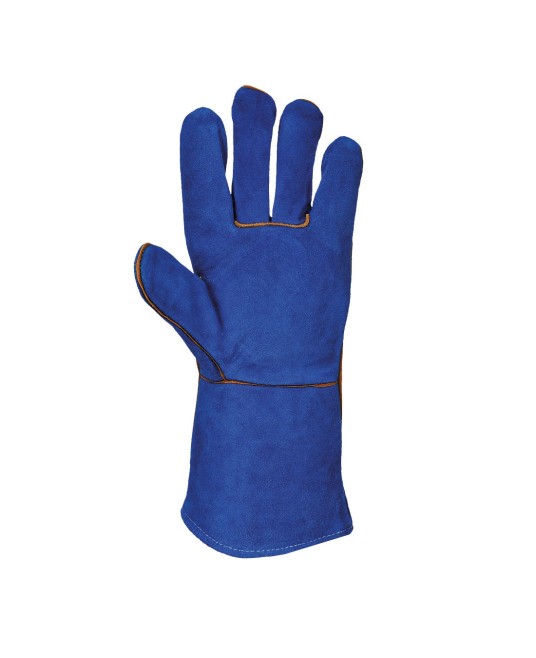 Manusi sudura din piele spalt de bovina  [A510] Albastru