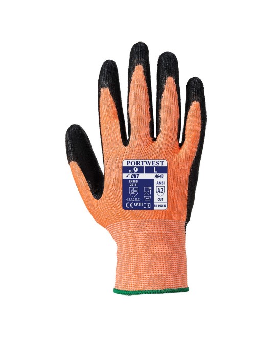 Manusi de protectie antitaiere Amber Cut 3  [A643] Portocaliu deschis