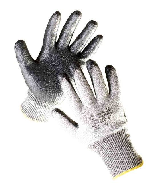 RAZORBILL Manusi de protectie antitaiere, fibre chimice, nitril palma Negru si Gri