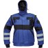 Jacheta vatuita cu maneci detasabile, 2 in 1, bumbac, albastru/negru, colectia  Max Albastru si negru