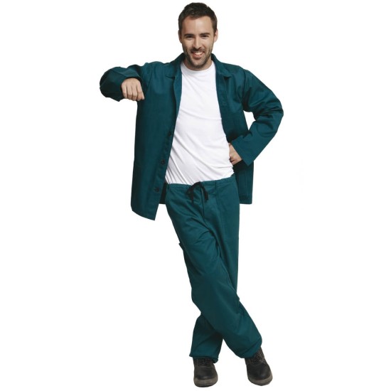 Costum de lucru vara (jacheta+pantaloni), bumbac 200g/m2, Verde