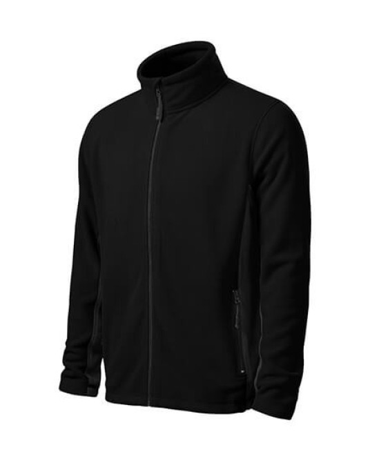 Fleece pentru barbati, calduros si rezistent la vant, bicolor,220g/m2 Negru