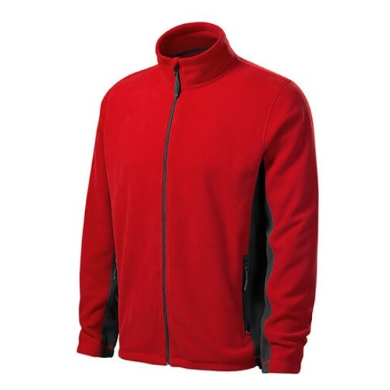 Jacheta fleece barbati bicolora,220g/m2 Rosu-negru Jacheta fleece barbati bicolora,220g/m2 Rosu-negru