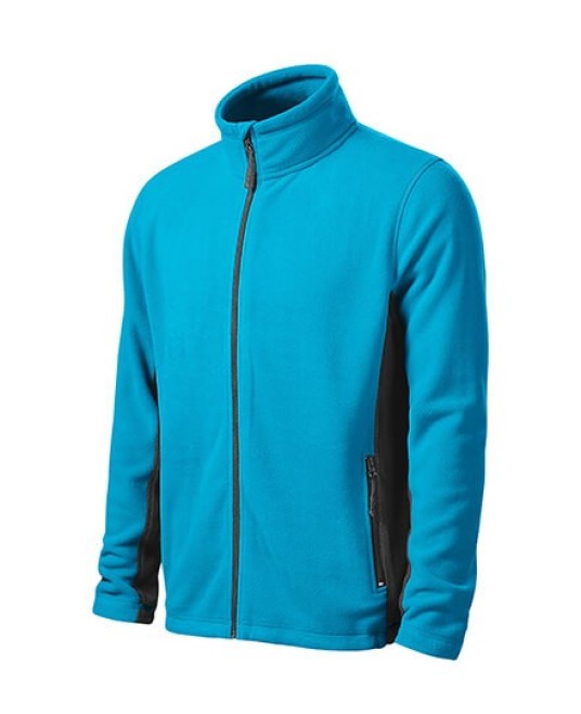 Fleece pentru barbati, calduros si rezistent la vant, bicolor,220g/m2 Turcoaz
