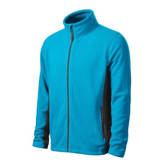Jacheta fleece barbati bicolora,220g/m2 Turcoaz-negru Jacheta fleece barbati bicolora,220g/m2 Turcoaz-negru