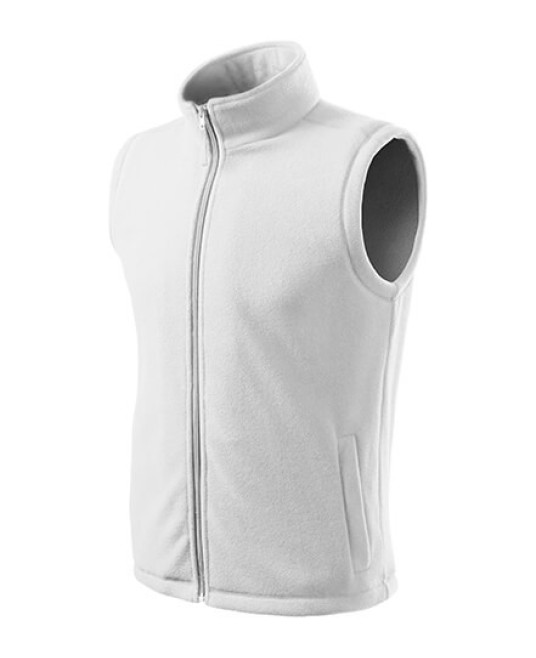 Vesta fleece unisex, calduroasa si rezistenta la vant, 280g/m2 Alb