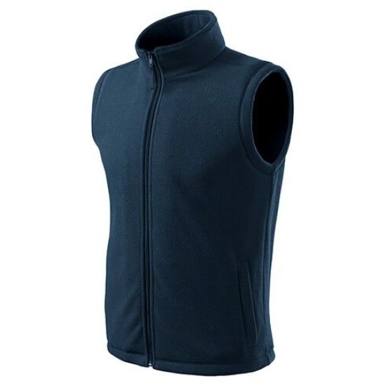 Vesta fleece unisex, calduroasa si rezistenta la vant, 280g/m2 Albastru marin Vesta fleece unisex, calduroasa si rezistenta la vant, 280g/m2 Albastru marin