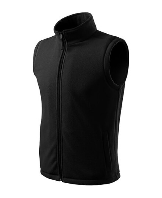 Vesta fleece unisex, calduroasa si rezistenta la vant, 280g/m2 Negru